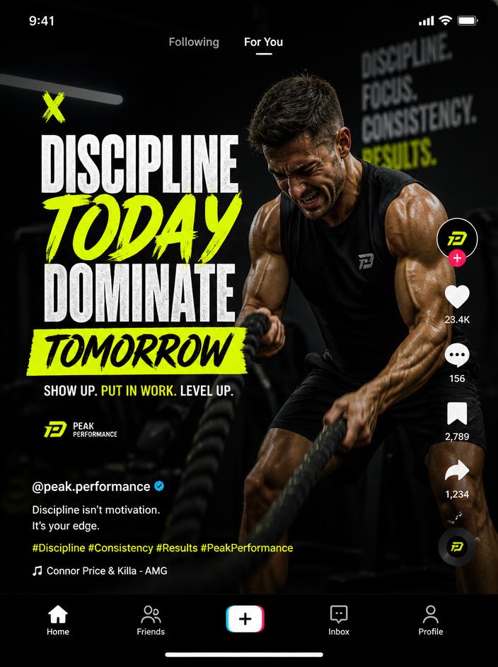Short-form video still — fitness shoot